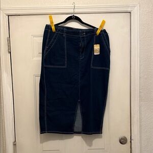 Dark Blue Denim Skirt